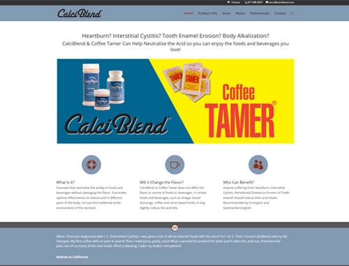 CalciBlend WooCommerce Website