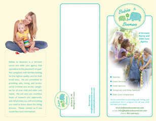 Babies to Boomers Trifold Brochure