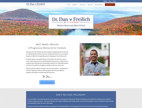 Dr. Dan Freilich for Congress website