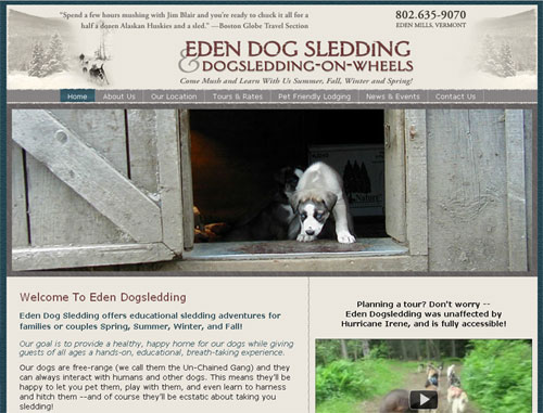 Eden Mt. Dogsledding Website