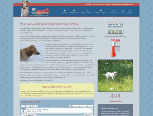 Emmas Foundation for Canine Cancer Website
