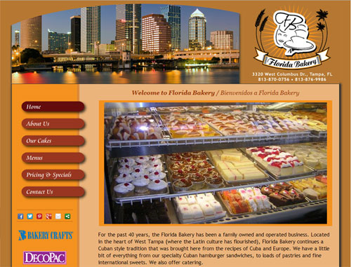 Florida Bakery Website