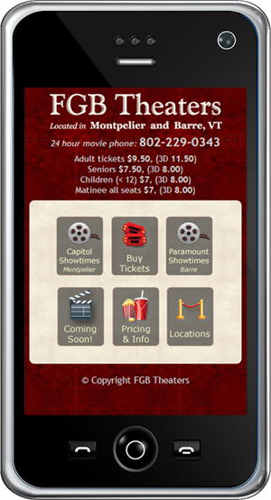 FGB Theaters Mobile Site