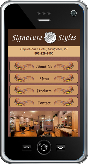Signature Styles Salon Mobile Site