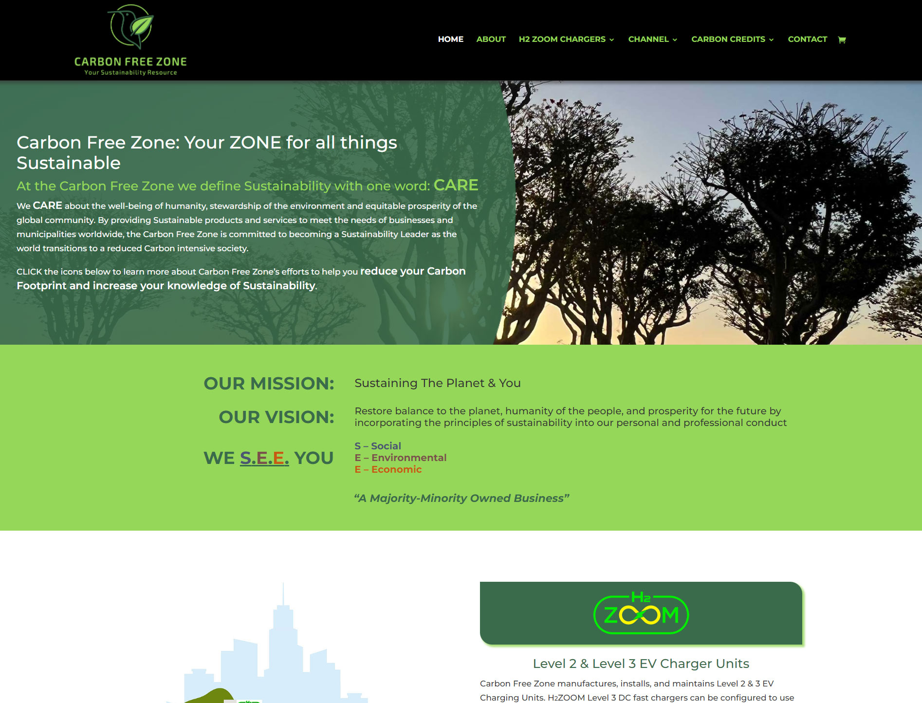 Carbon Free Zone Website