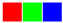 rgb squares red, gree, and blue